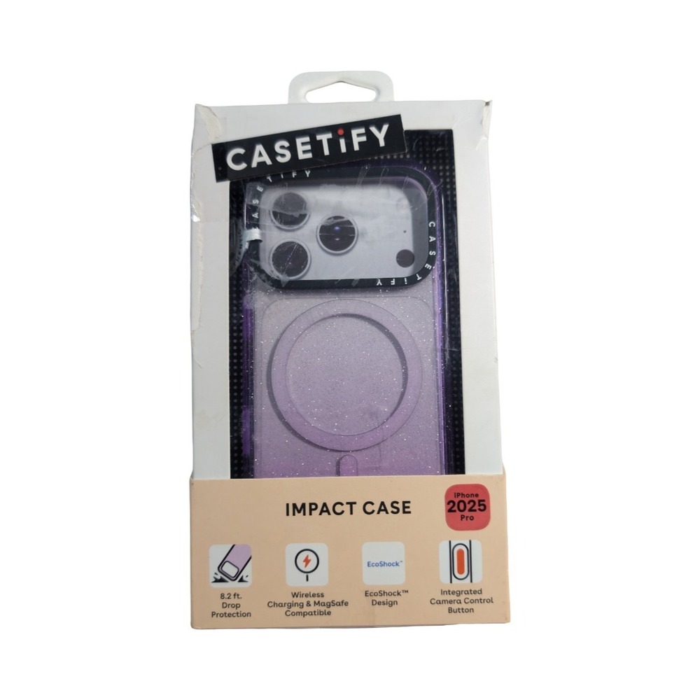 Cc7-P CASETiFY Impact MagSafe Case Apple iPhone 17 Pro - Purple Glitter ⬇️